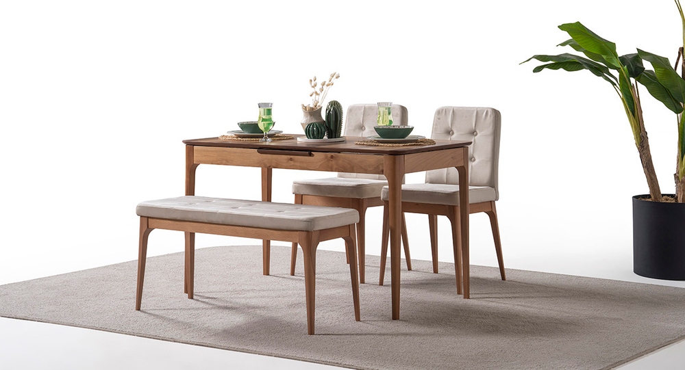 NAİROBİ  CEVİZ MASA TAKIMI