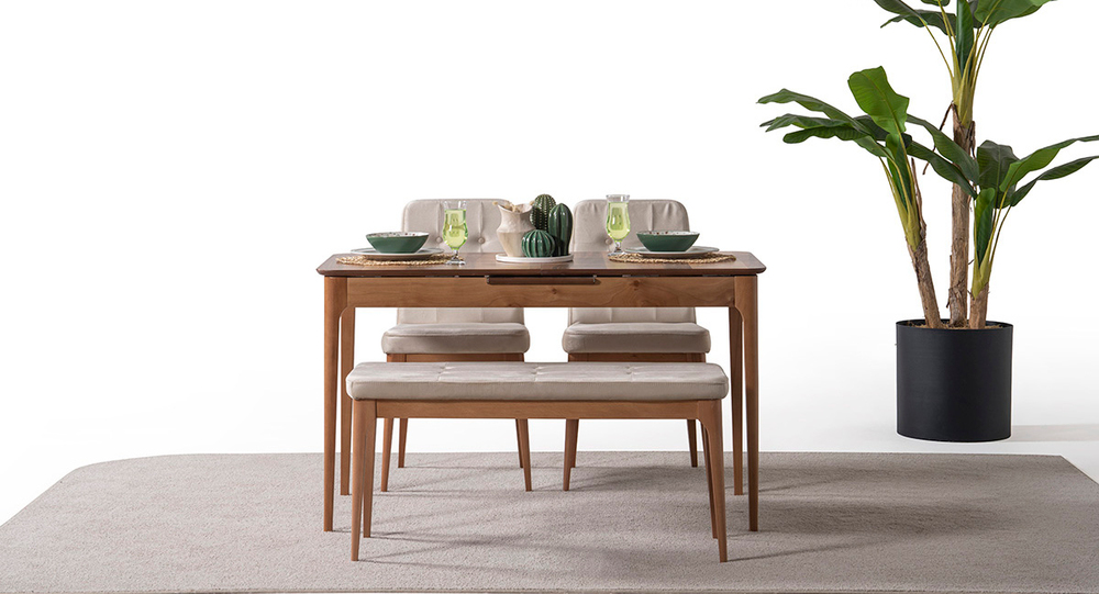 NAİROBİ  CEVİZ MASA TAKIMI