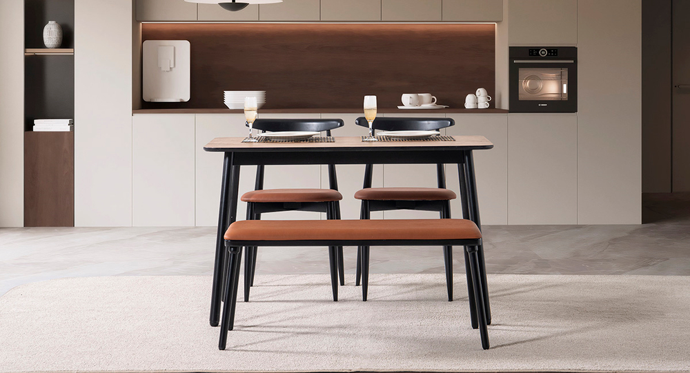 VERA SİYAH MASA TAKIMI