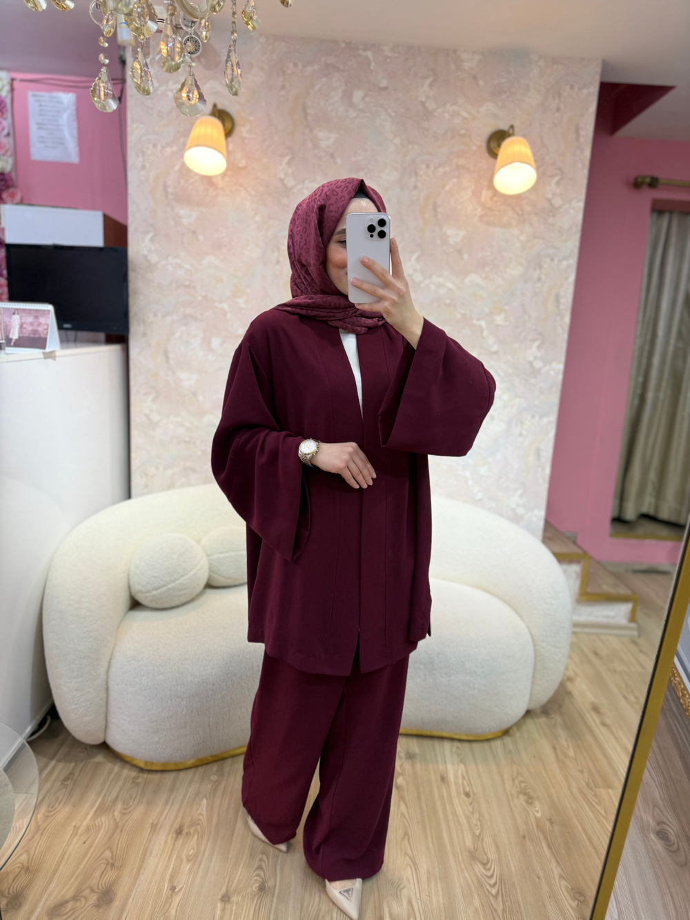 Ceketli Takım-Bordo