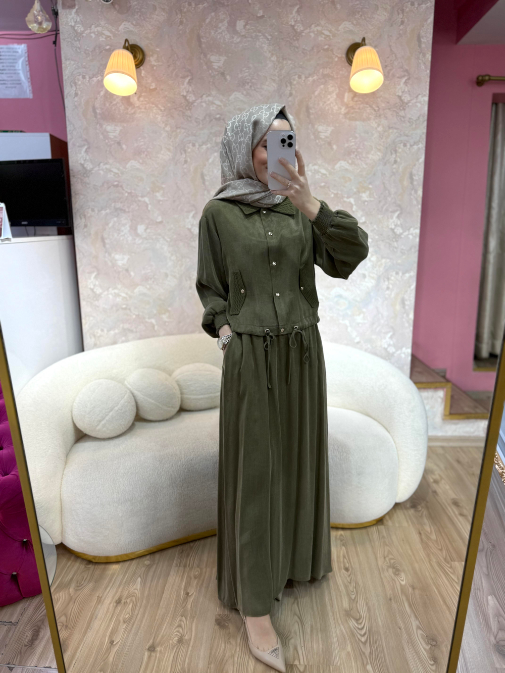 ELASTİK BEL CEPLİ ETEK