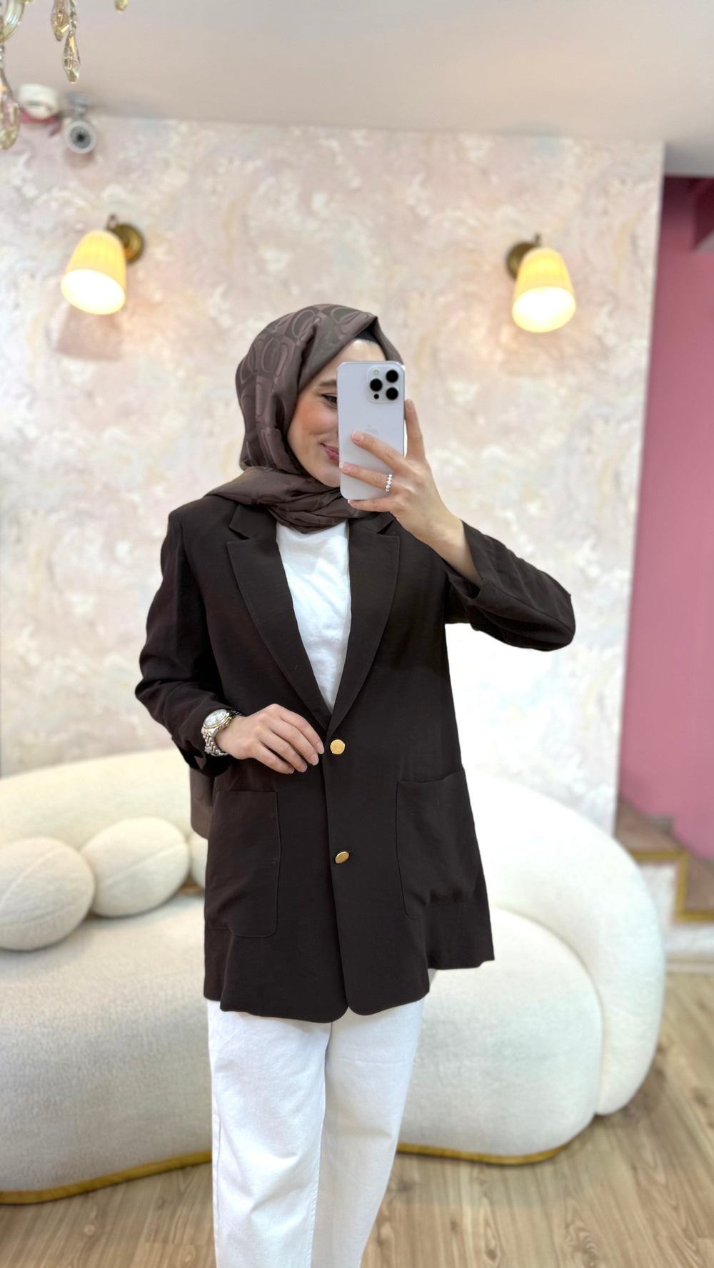 Kahve Blazer Ceket 