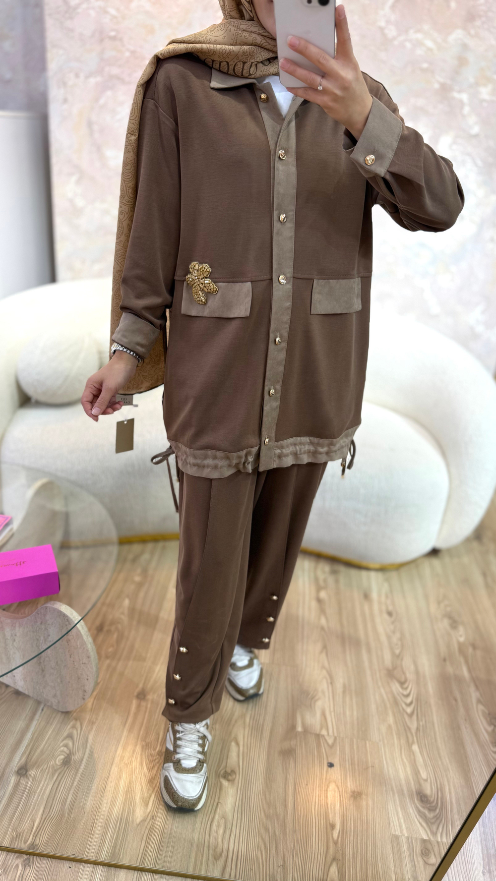 PİLELİ DÜĞME DETAYLI BALON PAÇA PANTOLON