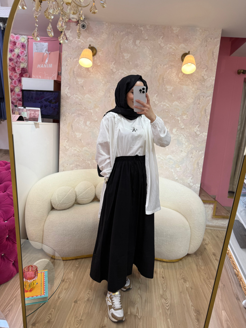 Poplin Etek-Siyah