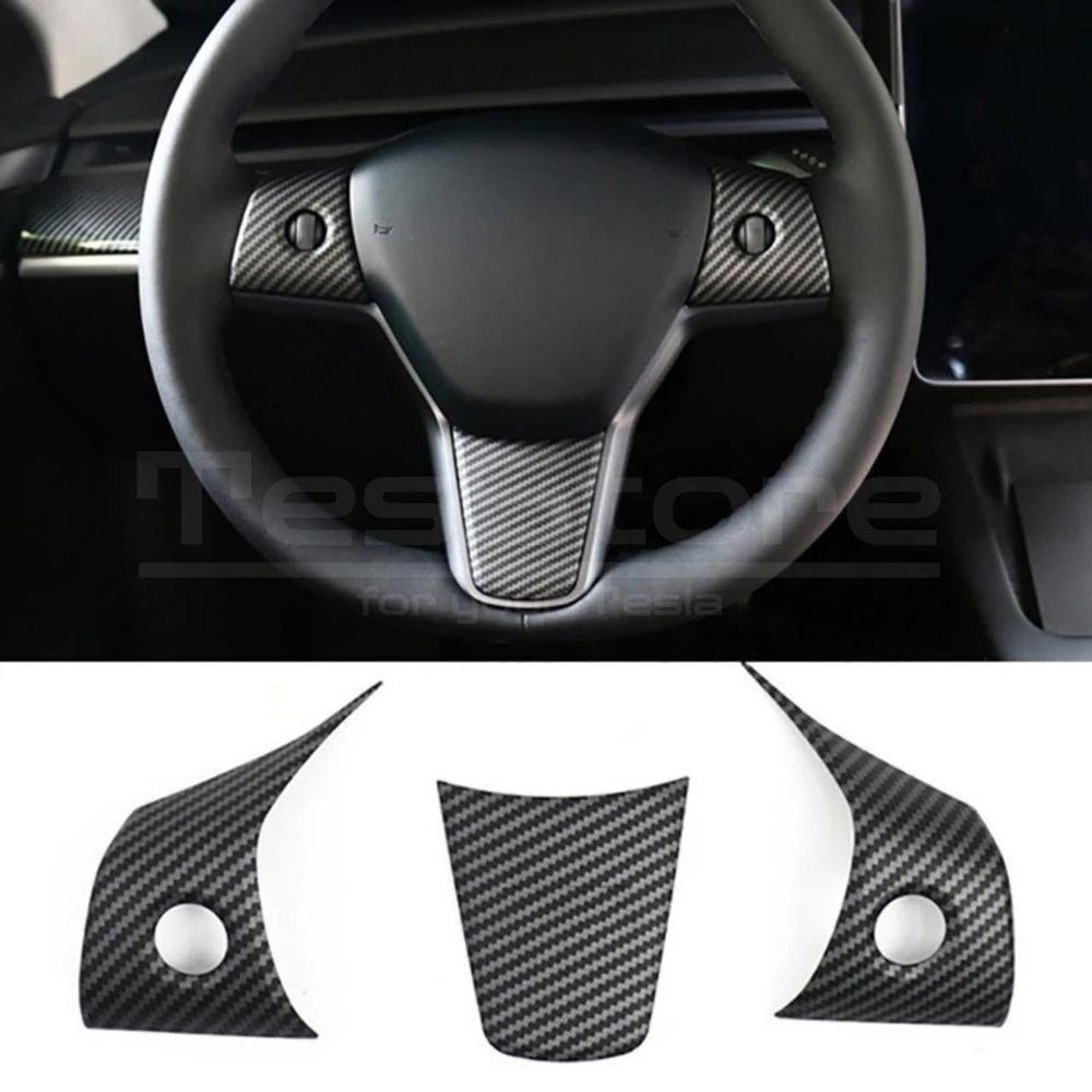 Tesla Model Y/3 Karbon Direksiyon Kaplaması