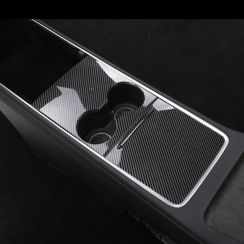 Tesla Model Y/3 Orta Konsol Kaplaması (Parlak & Mat Karbon Fiber  Görünüm)