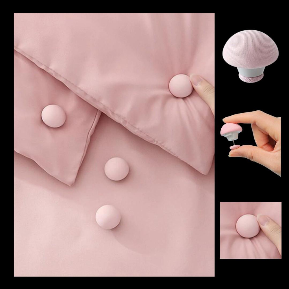 Mantar Model Yorgan Çarşaf Tutucu – 4lü Set Kayma Önleyici Klips | Yorgan Kılıfı ve Nevresim Sabitleyici Pratik Klips Seti