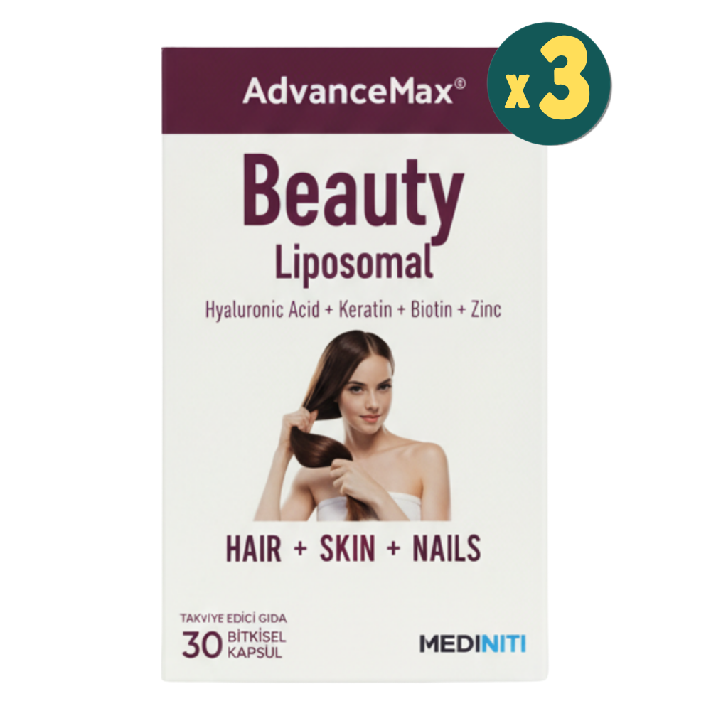 Advancemax Beauty Lipozomal Keratin Biotin Zn 30 Kapsül 3 Adet Fiyatları - Modern Eczane