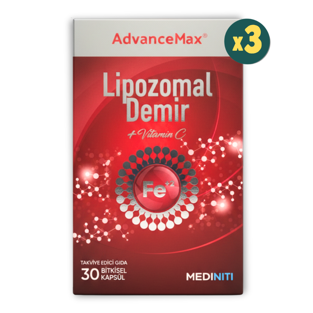 AdvanceMax Lipozomal Demir 30 Kapsül 3 Adet Fiyatları - Modern Eczane