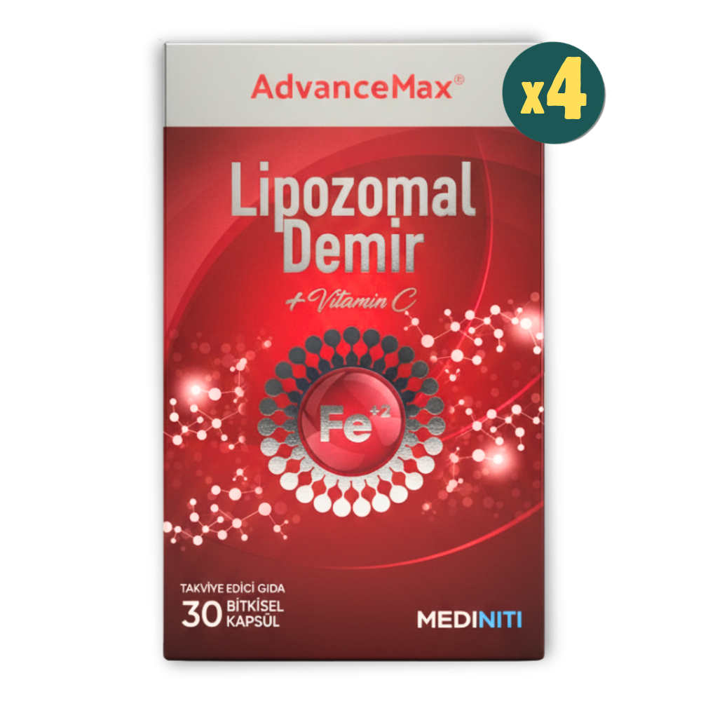 AdvanceMax Lipozomal Demir 30 Kapsül 4 Adet Fiyatları - Modern Eczane