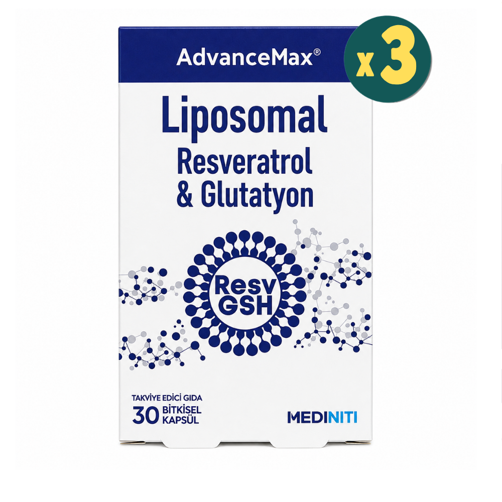 Advancemax Lipozomal Resveratrol Glutatyon 30 Kapsül 3 Adet Fiyatları - Modern Eczane