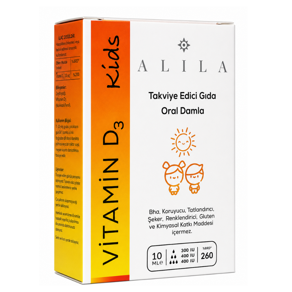 Alila Vitamin D3 Kids 10 ml Damla Fiyatları - Modern Eczane