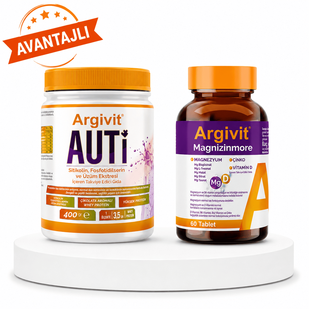 Argivit Auti 400 gr & Argivit Magnizinmore 60 Tablet Fiyatları - Modern Eczane