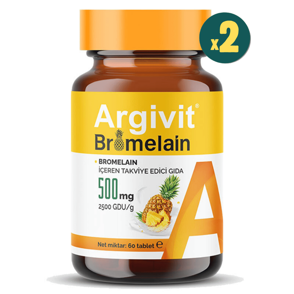 Argivit Bromelain 500 mg 60 Tablet 2 Adet Fiyatları - Modern Eczane