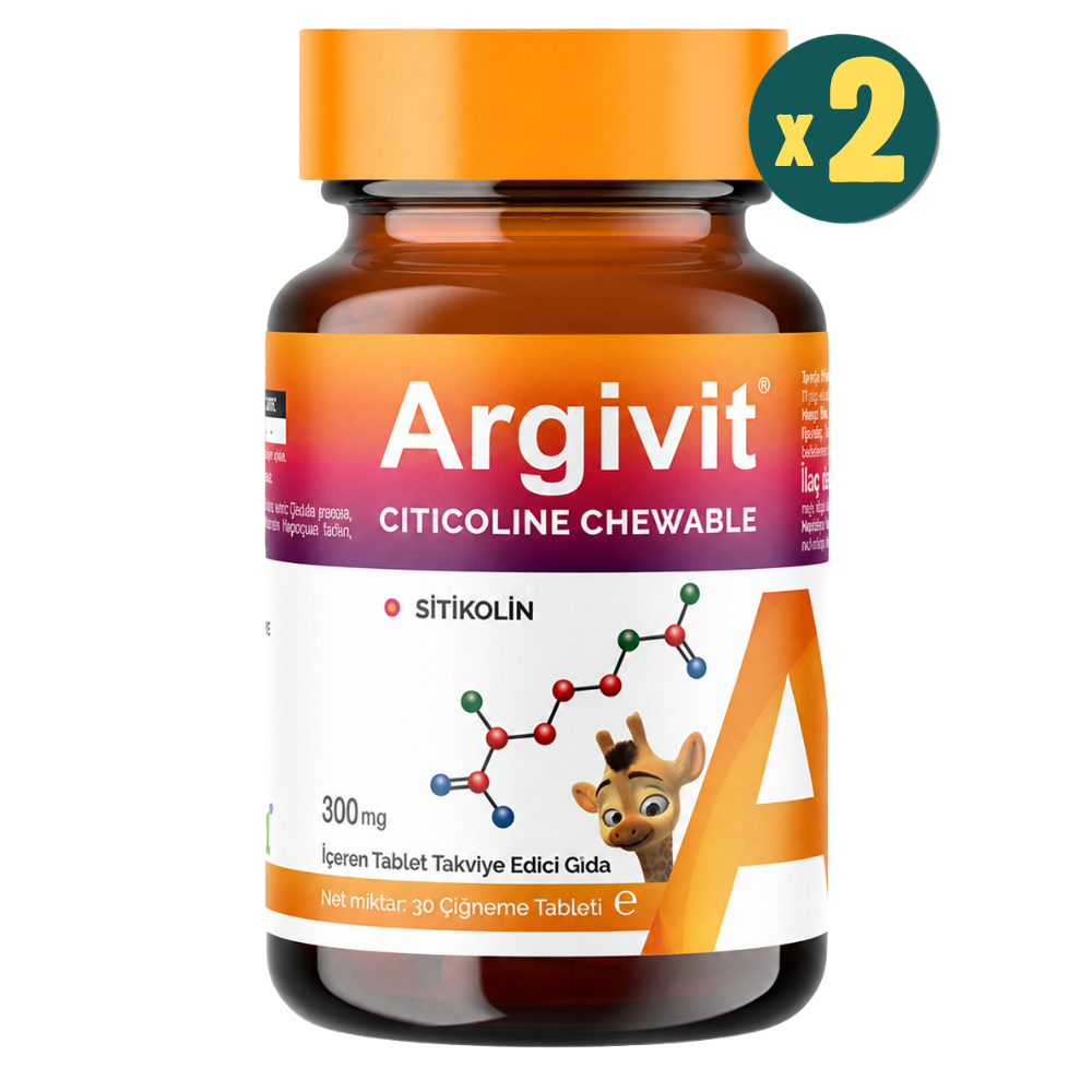 Argivit Citicoline Chewable Sitikolin Çiğnenebilir 30 Tablet 2 Adet Fiyatları - Modern Eczane