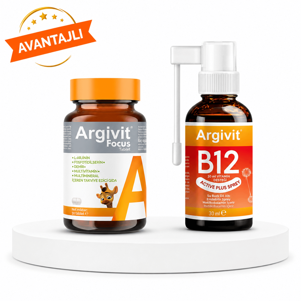 Argivit Focus 30 Tablet & Argivit B12 Active Plus Sprey 30 ml Fiyatları - Modern Eczane