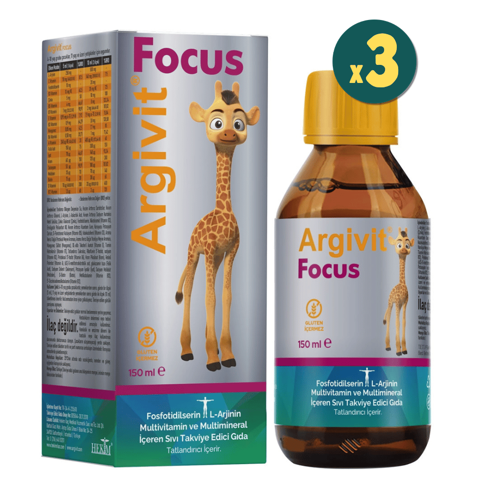 Argivit Focus Şurup 150 ml 3 Adet Fiyatları - Modern Eczane