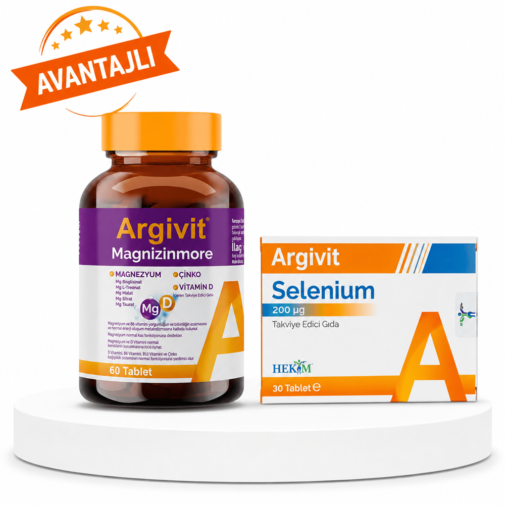 Argivit Magnizinmore 60 Tablet & Argivit Selenium 30 Tablet Fiyatları - Modern Eczane