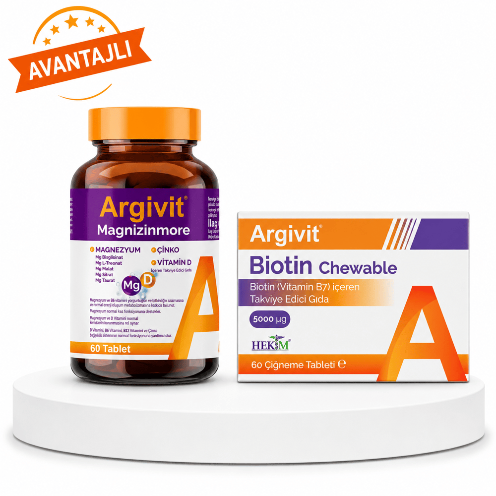 Argivit Magnizinmore 60 Tablet & Selenium 30 Tablet Fiyatları - Modern Eczane
