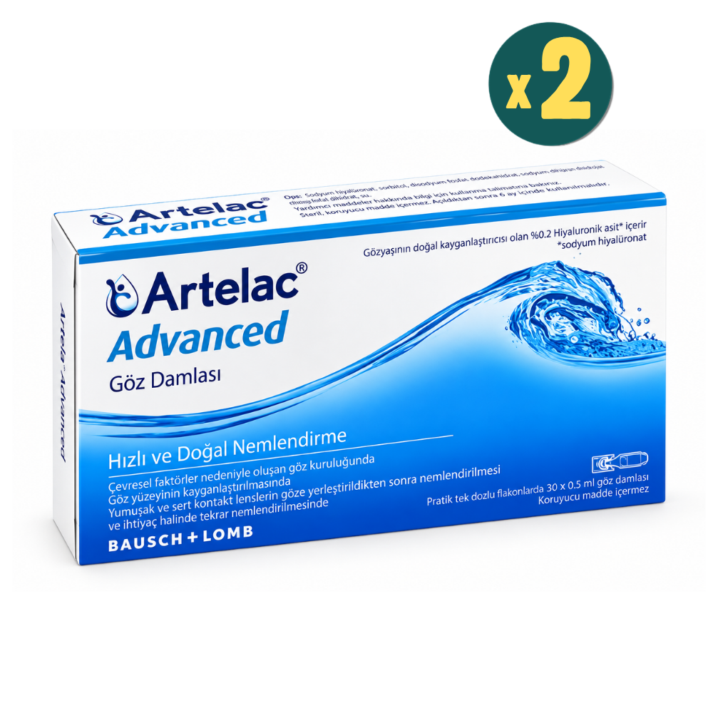 Artelac Advanced Göz Damlası 30 Flakon 0,5 ml 2 Adet Fiyatları - Modern Eczane