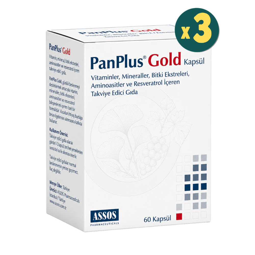 Assos PanPlus Gold 60 Kapsül 3 Adet Fiyatları - Modern Eczane
