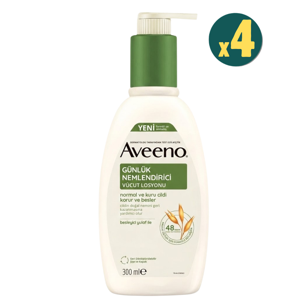 Aveeno Günlük Nemlendirici Vücut Losyonu 300 ml 4 Adet Fiyatları - Modern Eczane