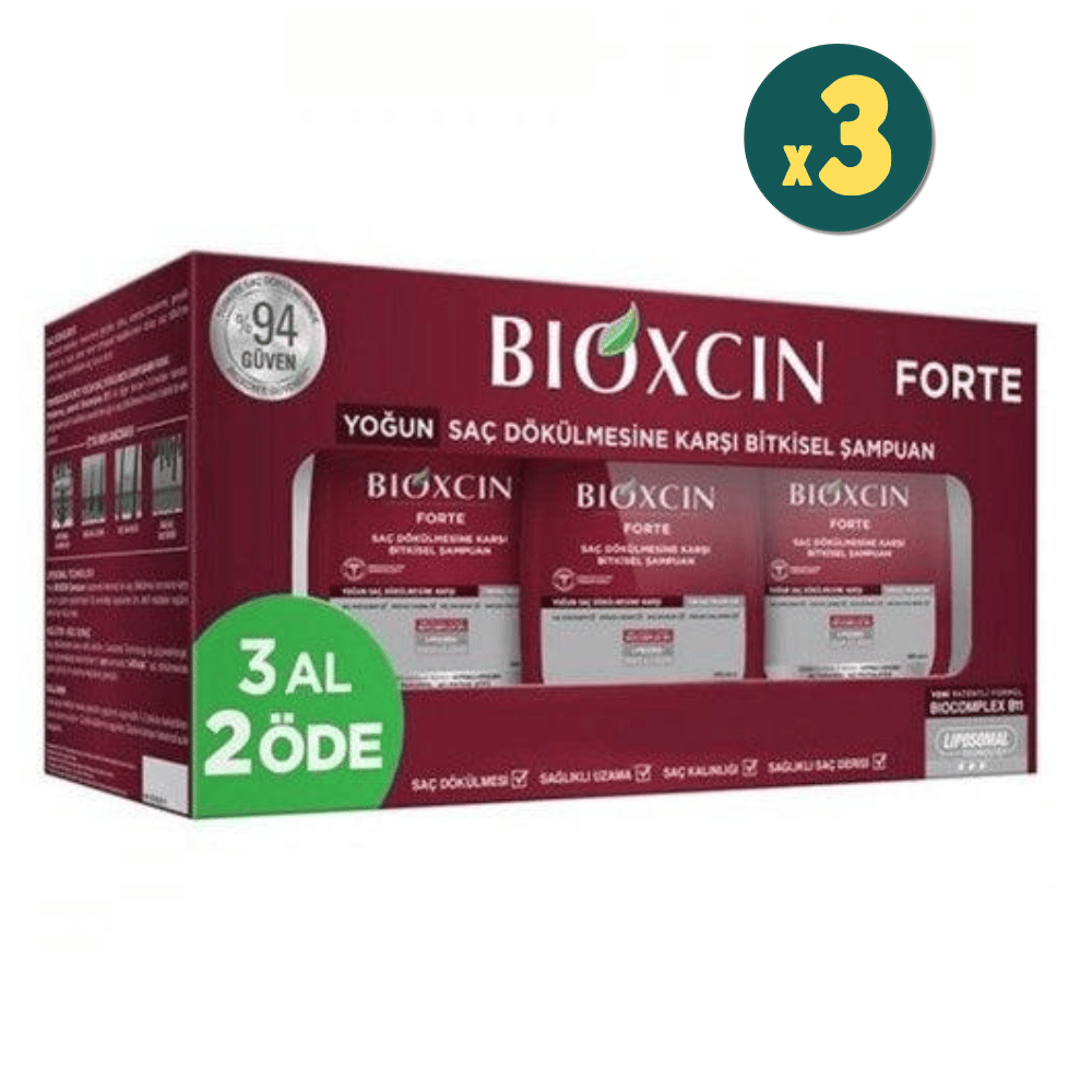 Bioxcin Forte Yoğun Saç Dökülmesine Karşı Şampuan 300 ml - 3 Al 2 Öde x3