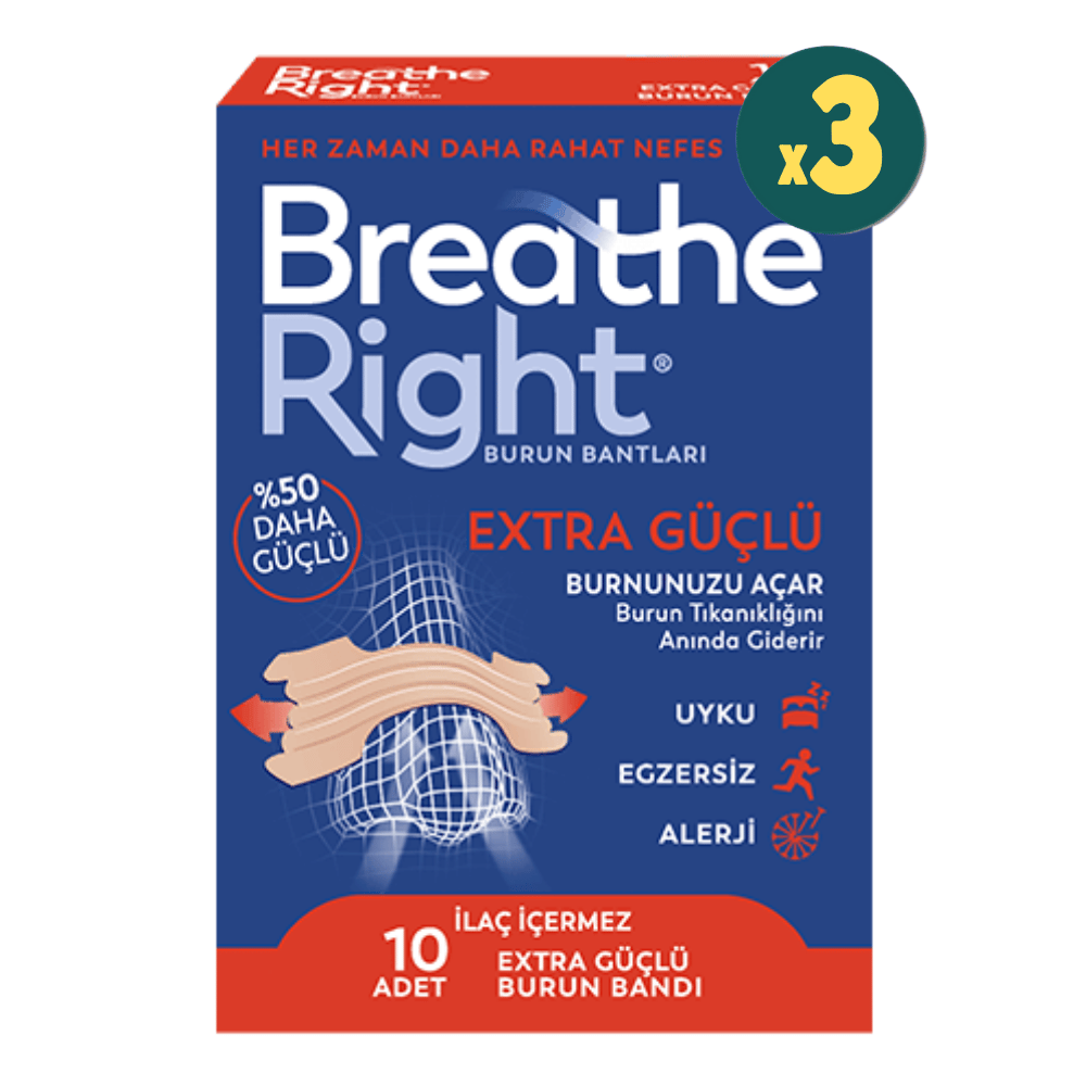 Breathe Right Extra Burun Bandı 10'lu 3 Adet Fiyatları - Modern Eczane