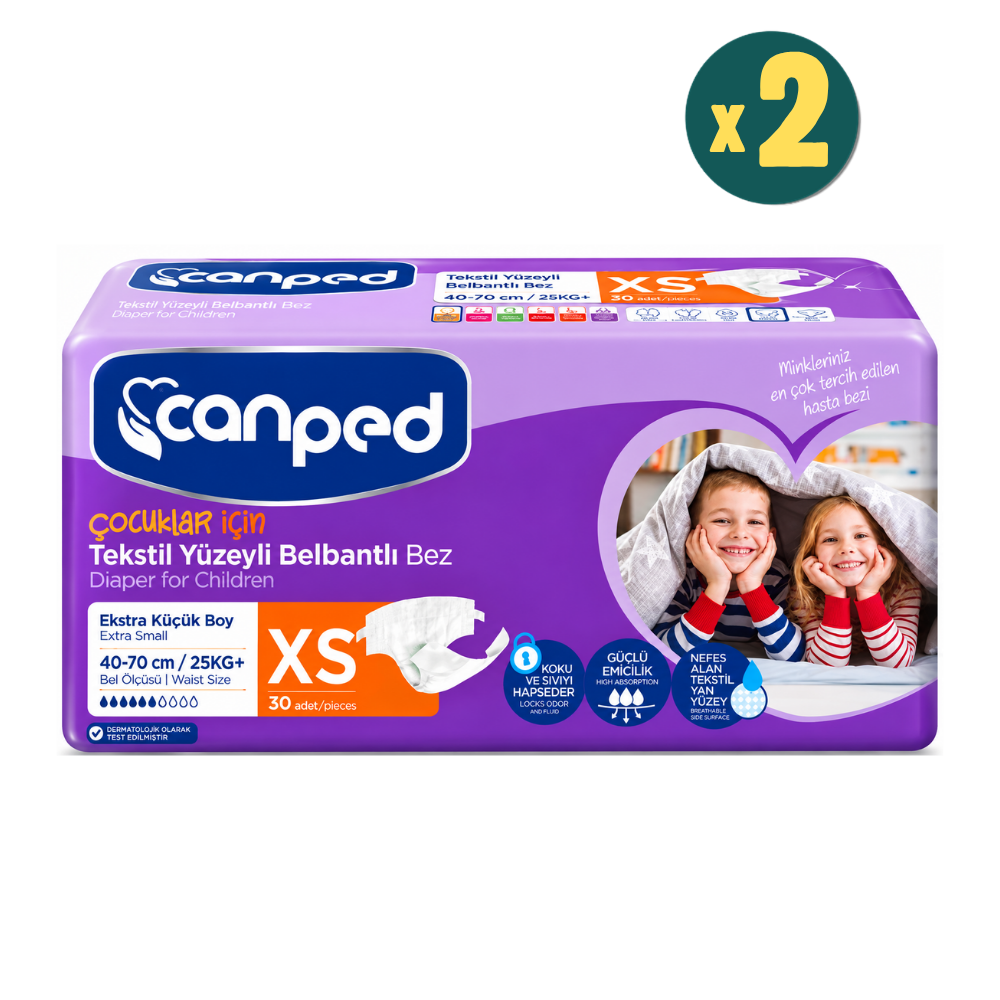 Canped Belbantlı Hasta Bezi xSmall 30'lu 2 Adet Fiyatları - Modern Eczane