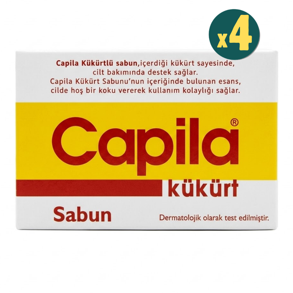 Capila Kükürtlü Sabun 90 gr 4 Adet Fiyatları - Modern Eczane