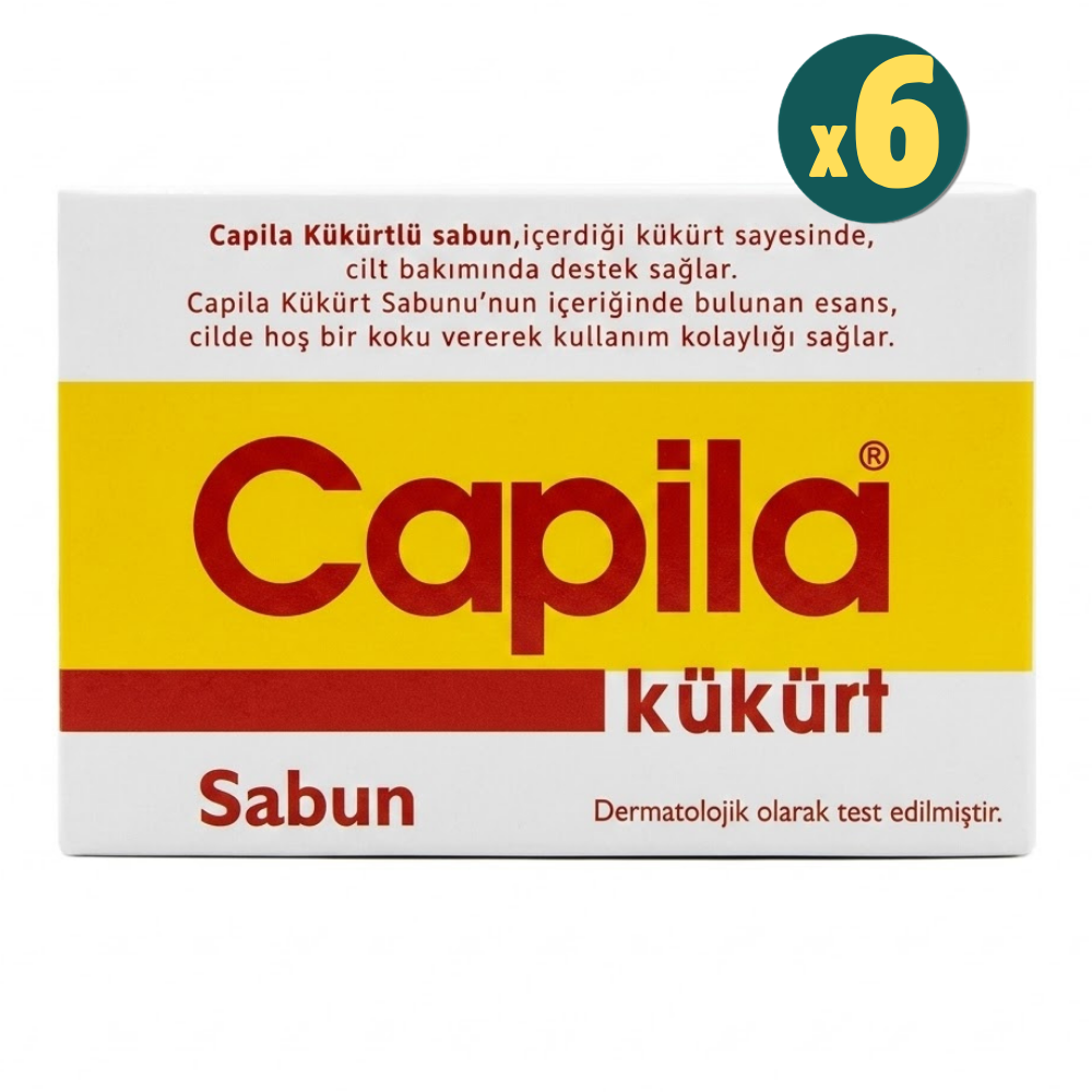 Capila Kükürtlü Sabun 90 gr 6 Adet Fiyatları - Modern Eczane