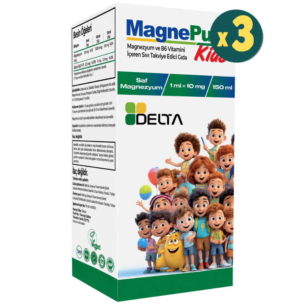 Delta Magnepure Kids 150 ml 3 Adet Fiyatları - Modern Eczane