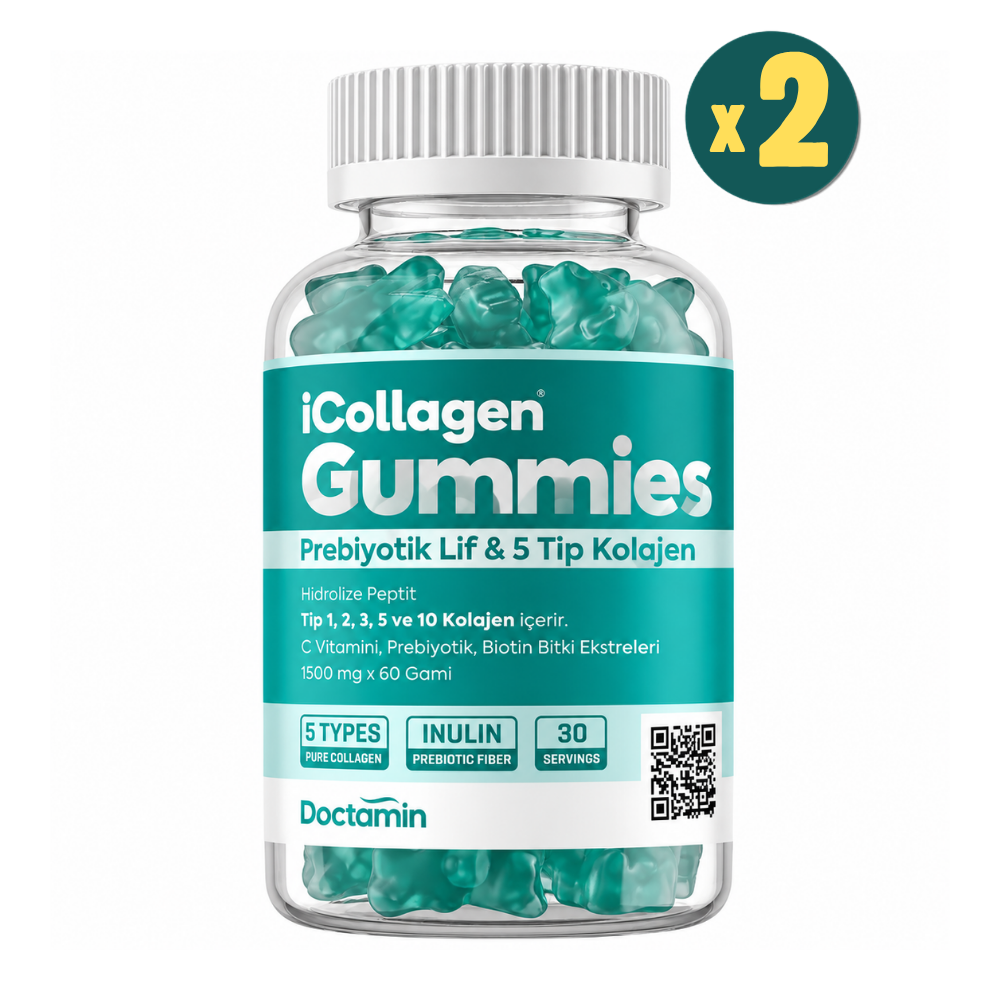 Doctamin iCollagen Gummies 1500 mg 60 Tablet 2 Adet Fiyatları - Modern Eczane