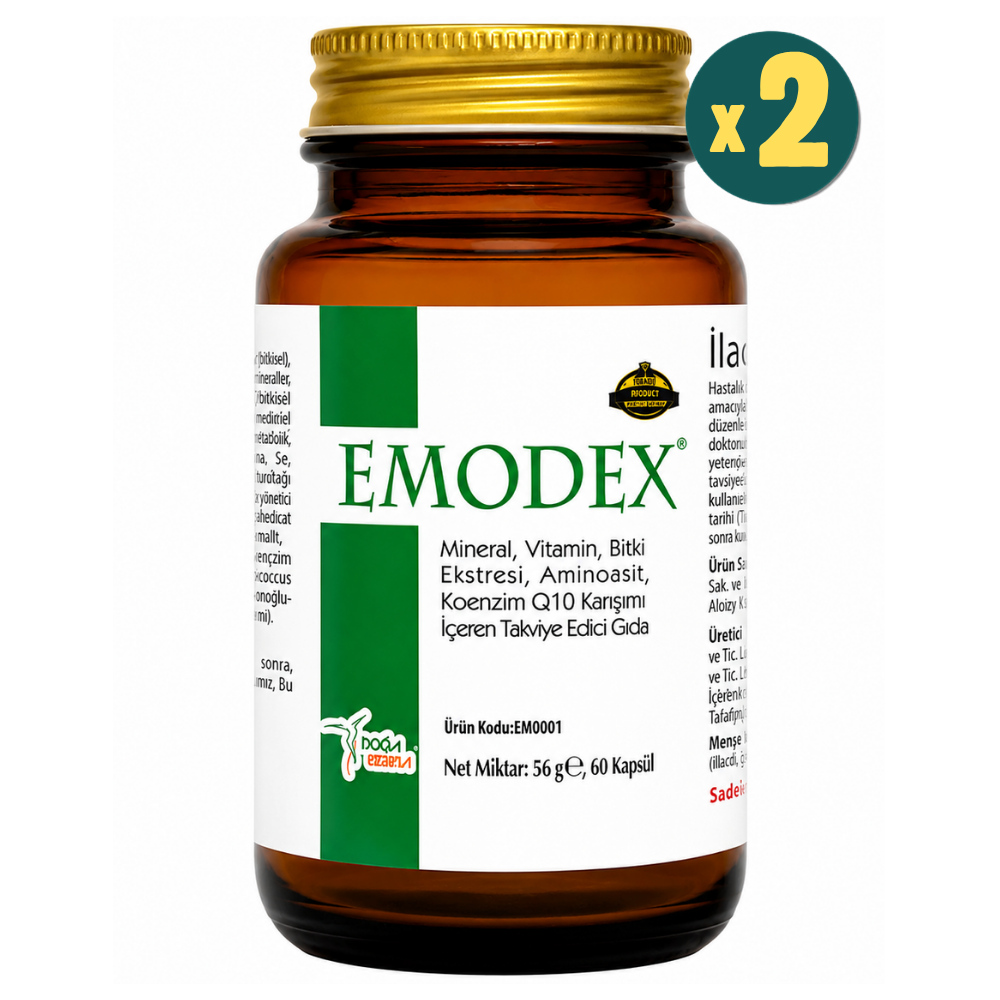 Emodex Takviye Edici Gıda 60 Kapsül 2 Adet Fiyatları - Modern Eczane