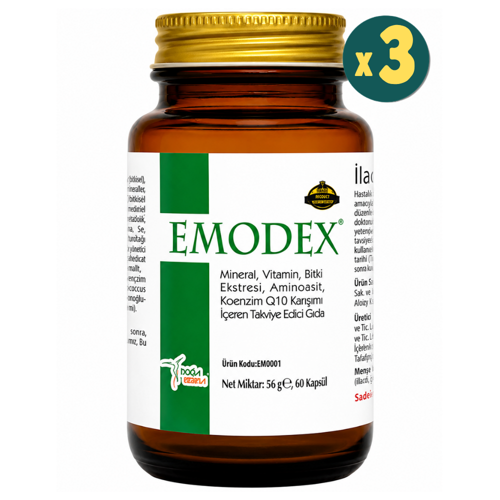 Emodex Takviye Edici Gıda 60 Kapsül 3 Adet Fiyatları - Modern Eczane