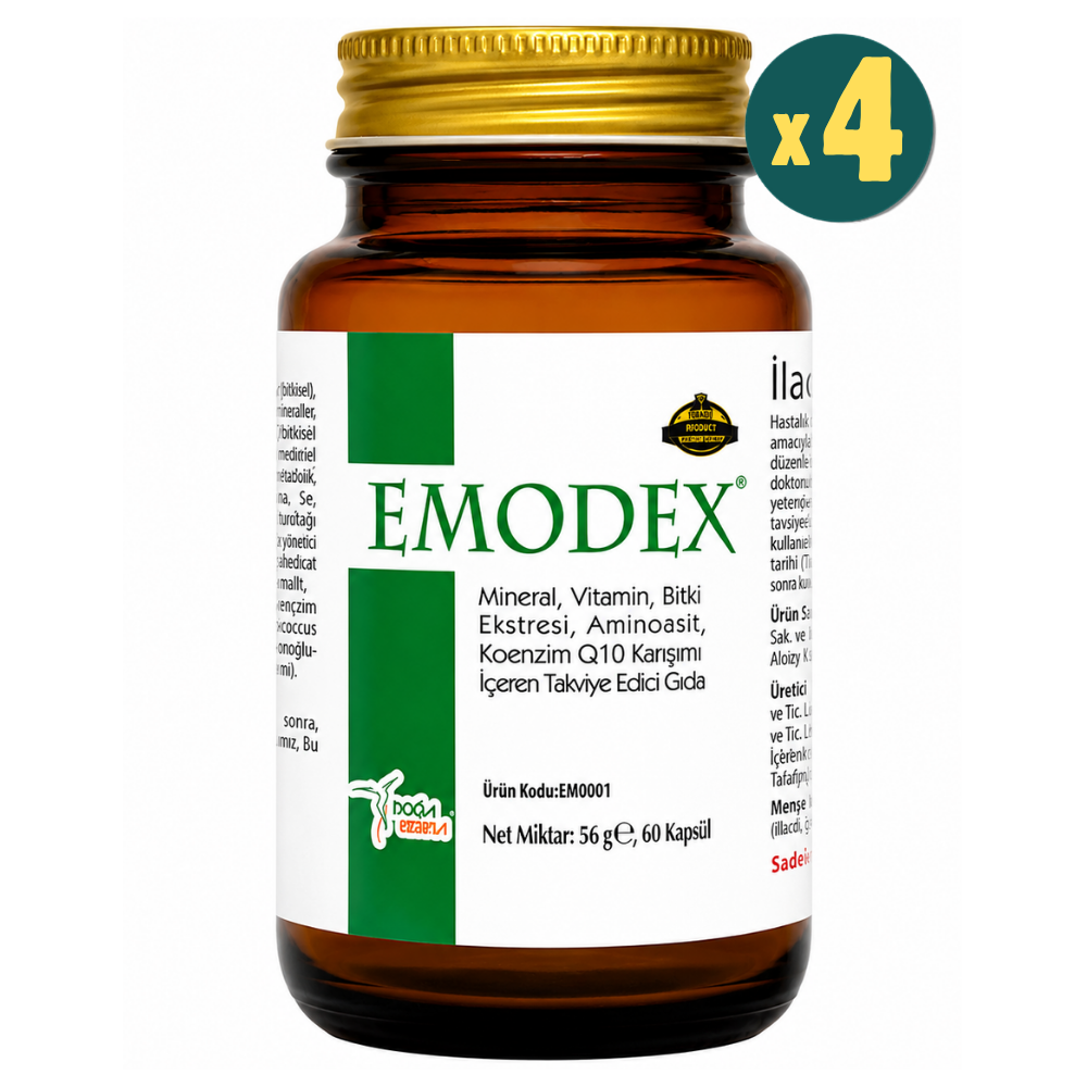 Emodex Takviye Edici Gıda 60 Kapsül 4 Adet Fiyatları - Modern Eczane