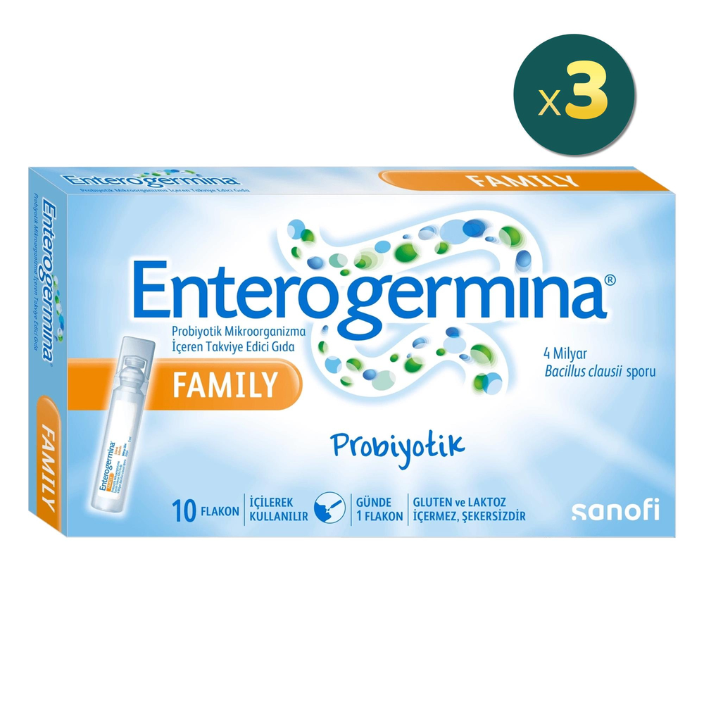 Enterogermina Family Probiyotik Mikroorganizma İçeren Takviye Edici Gıda 10 Flakon 3 Adet Fiyatları