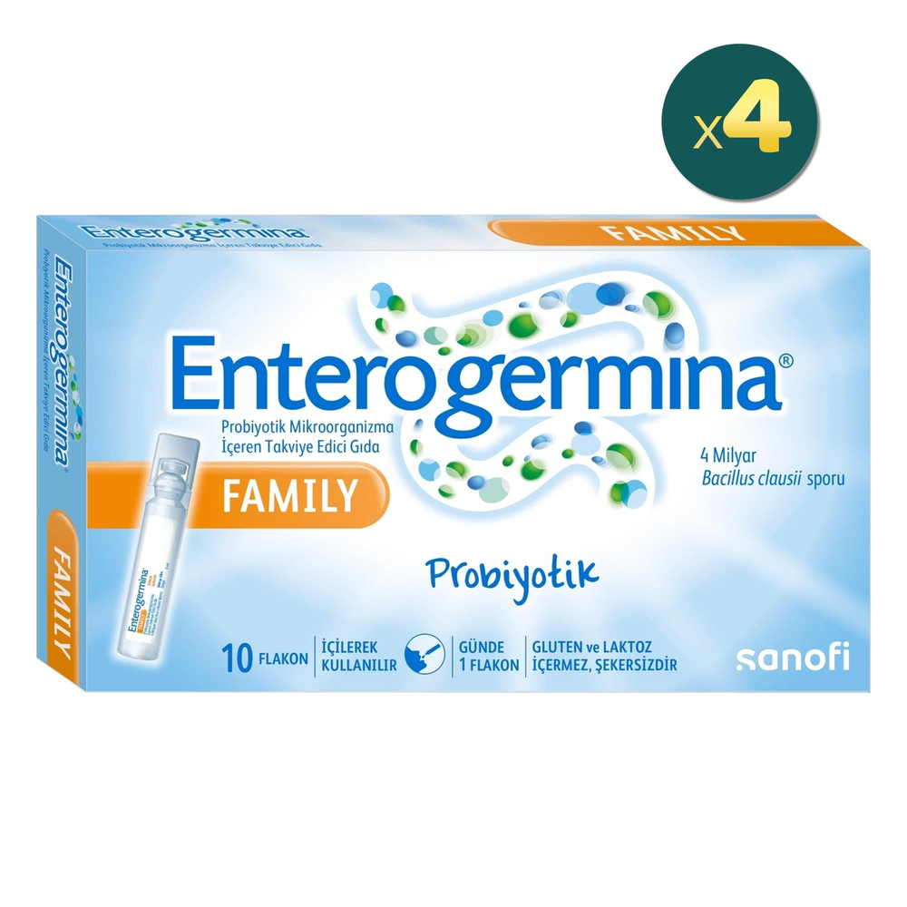 Enterogermina Family Probiyotik Mikroorganizma İçeren Takviye Edici Gıda 10 Flakon 4 Adet Fiyatları