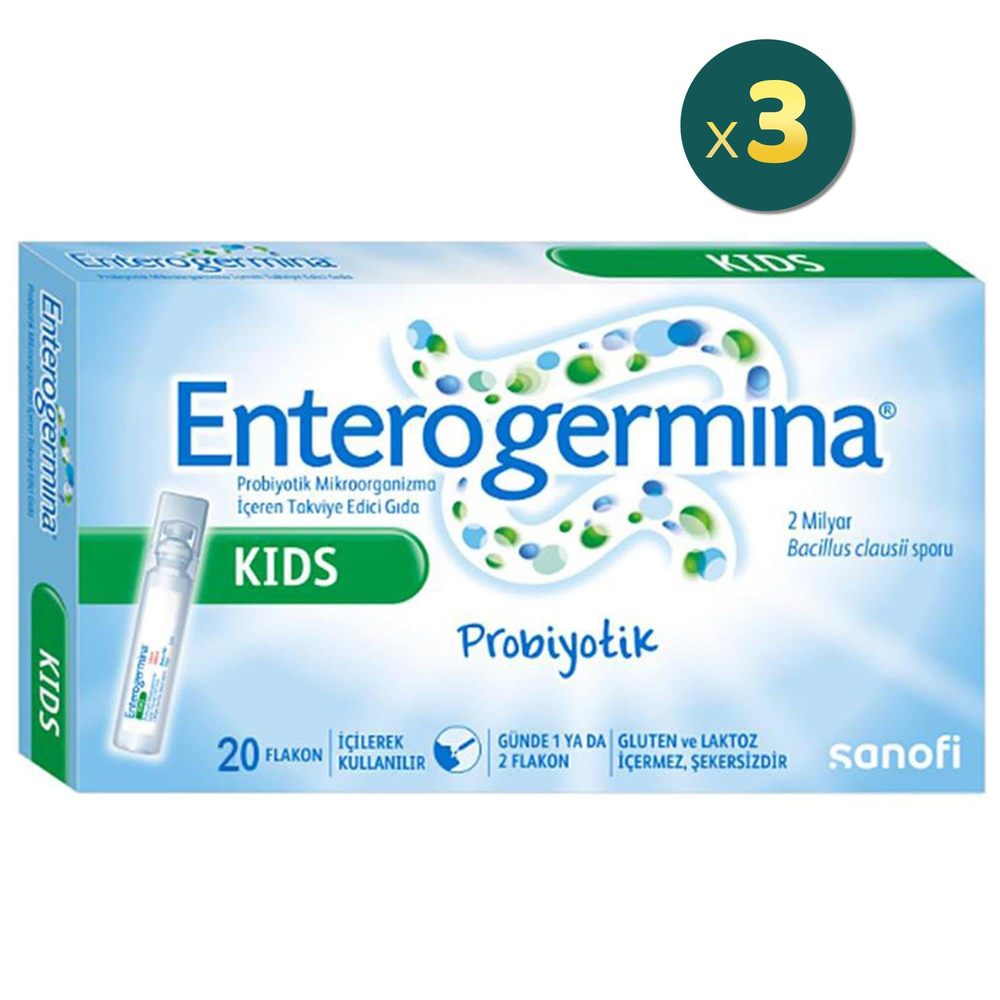 Enterogermina Kids Probiyotik İçeren Takviye Edici Gıda 20 Flakon 3 Adet Fiyatları