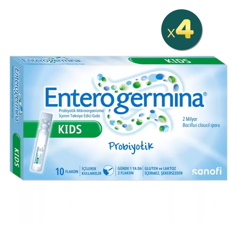 Enterogermina Kids Probiyotik İçeren Takviye Edici Gıda 10 Flakon 4 Adet Fiyatları
