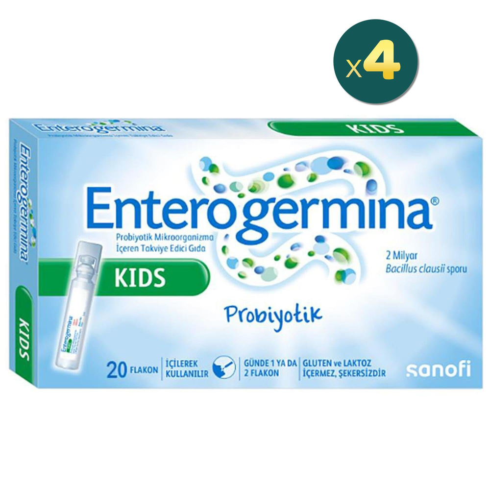 Enterogermina Kids Probiyotik İçeren Takviye Edici Gıda 20 Flakon 4 Adet Fiyatları