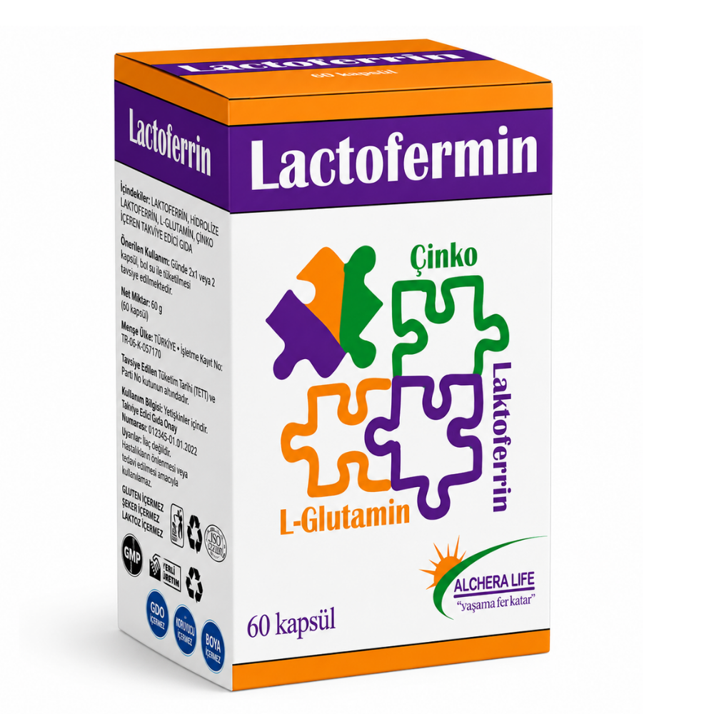 Lactofermin Laktoferrin - Glutamin - Çinko 60 Kapsül Fiyatları - Modern Eczane