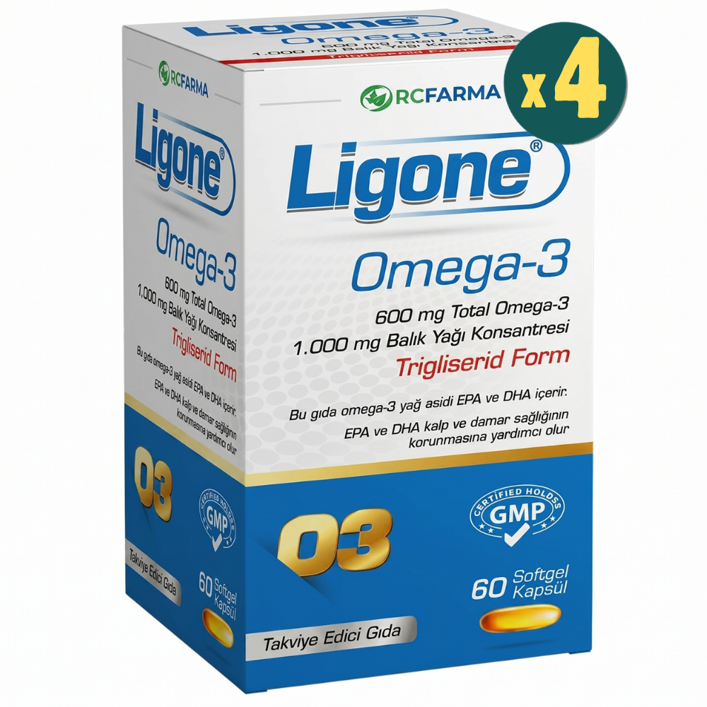 Ligone Omega-3 60 Yumuşak Kapsül 4 Adet Fiyatları - Modern Eczane