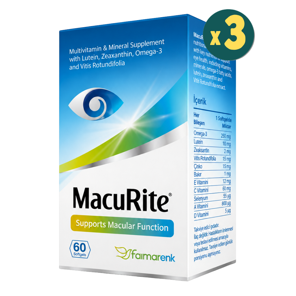 Macurite Lutein Zeaksantin 60 Kapsül 3 Adet Fiyatları - Modern Eczane