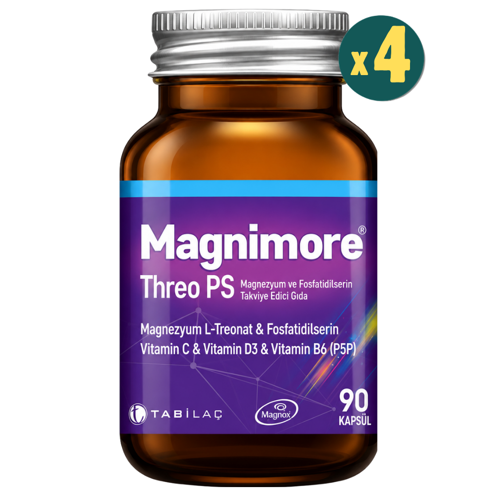 Magnimore Magnesium L-Threonate 90 Kapsül 4 Adet Fiyatları - Modern Eczane
