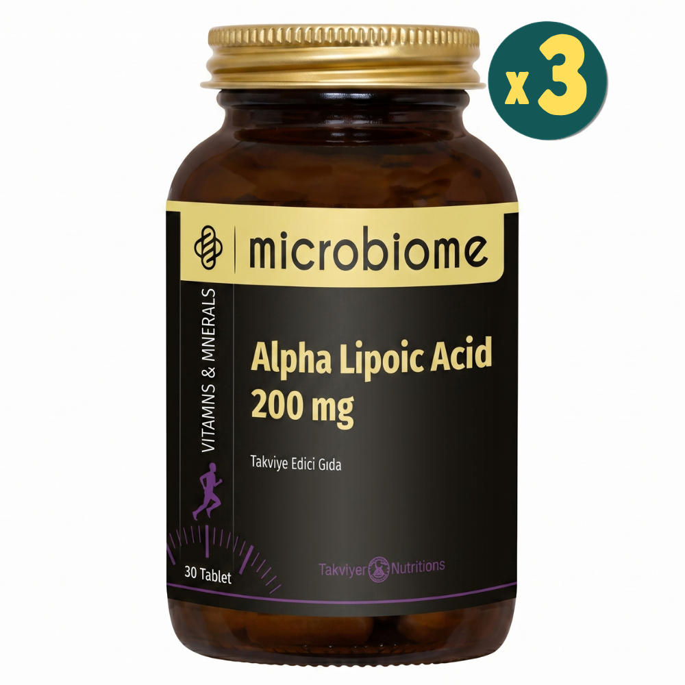 Microbiome Alpha Lipoic Acid 200 mg 30 Tablet 3 Adet Fiyatları - Modern Eczane
