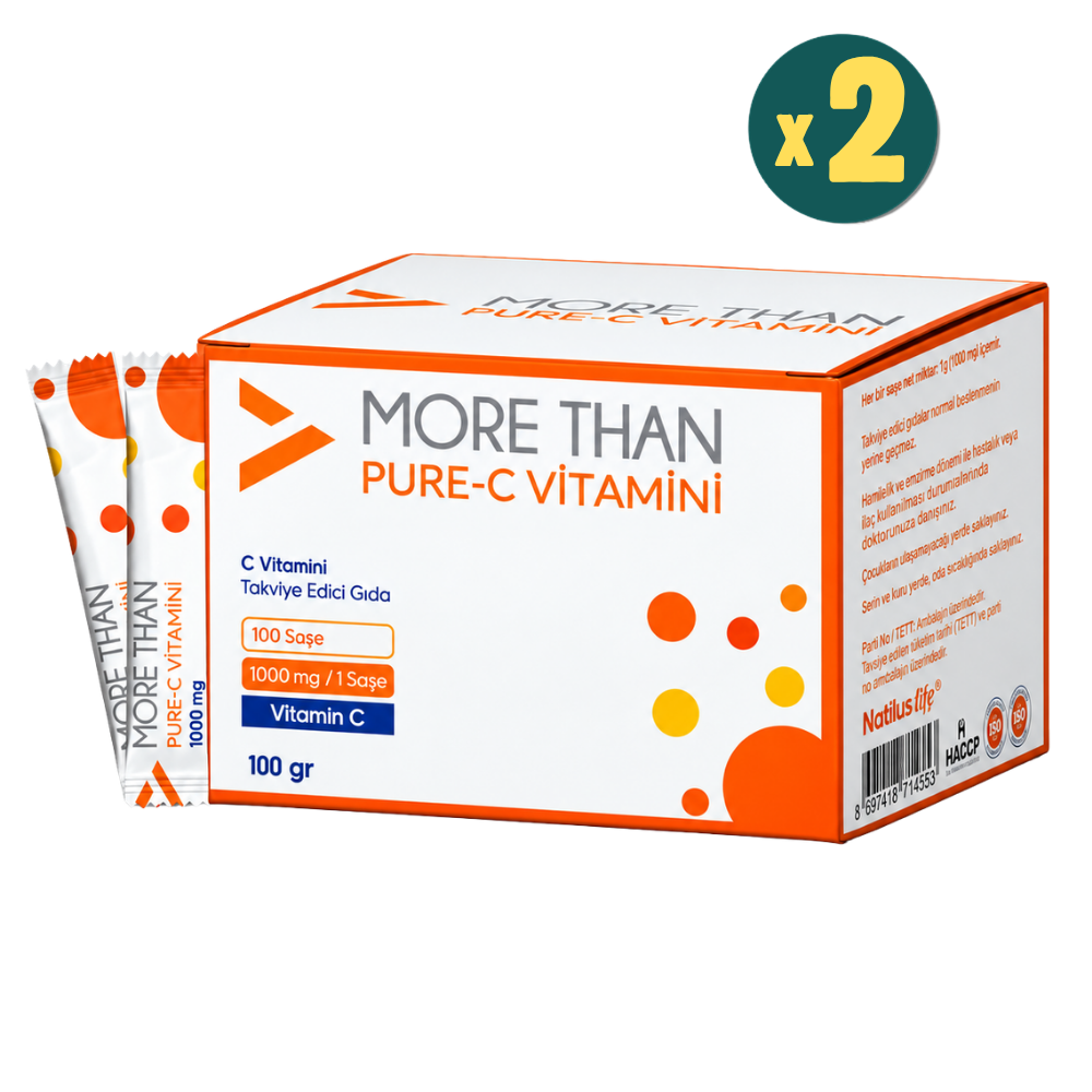 More Than Pure C 1000 mg 100 Saşe 2 Adet Fiyatları - Modern Eczane
