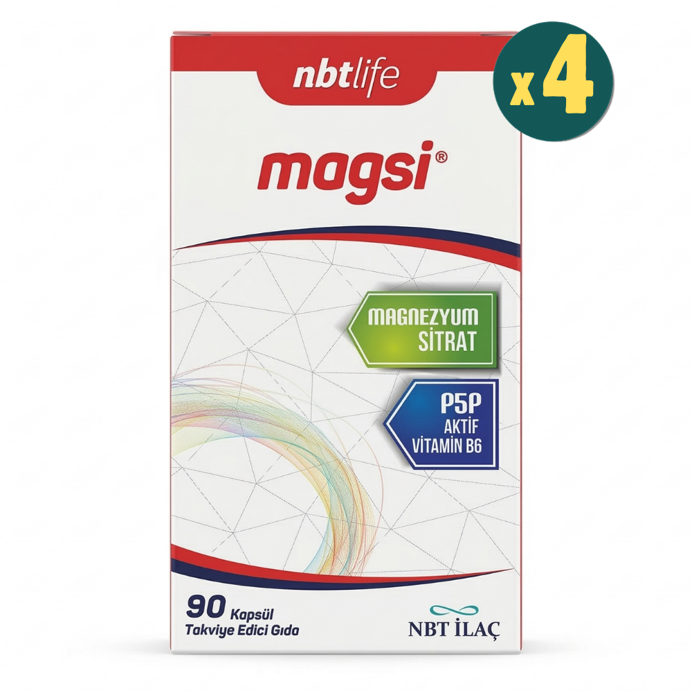 NBT Life Magsi P5P Vitamin B6 90 Kapsül 4 Adet Fiyatları - Modern Eczane