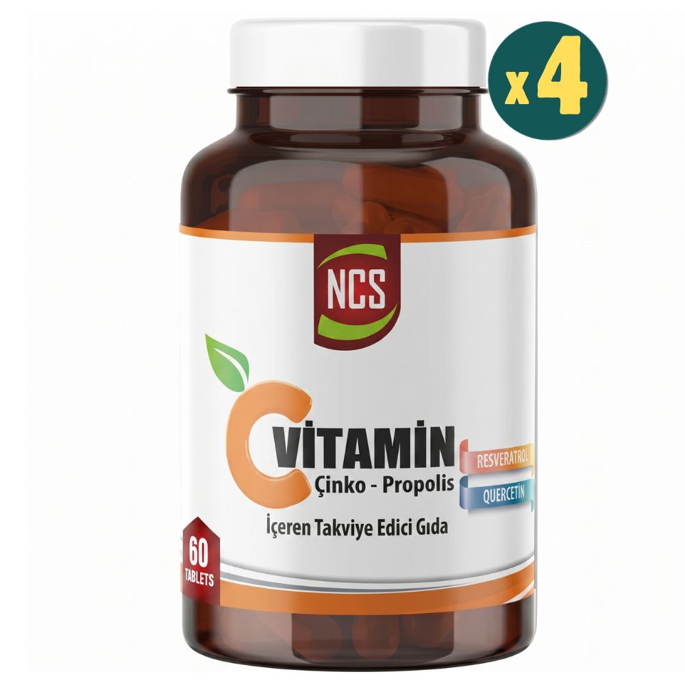 NCS C Vitamini Çinko Propolis Quercetin Resveratrol 60 Tablet 4 Adet Fiyatları - Modern Eczane