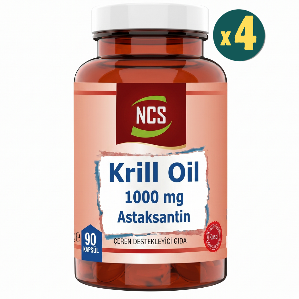 NCS Krill Oil 1000 mg Astaksantin 90 Softjel 4 Adet Fiyatları - Modern Eczane